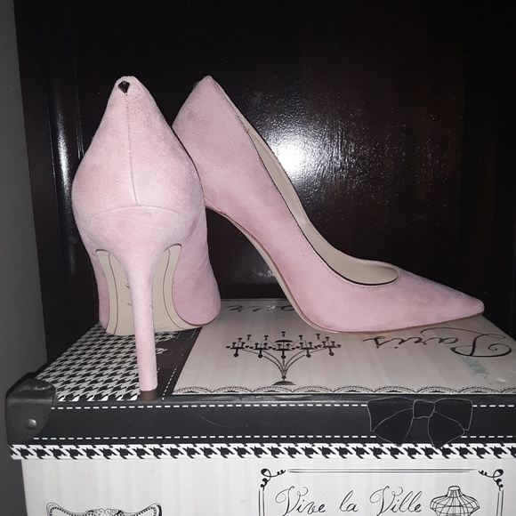 Sam Edelman faux suede blush pink pumps - Picture 2 of 8